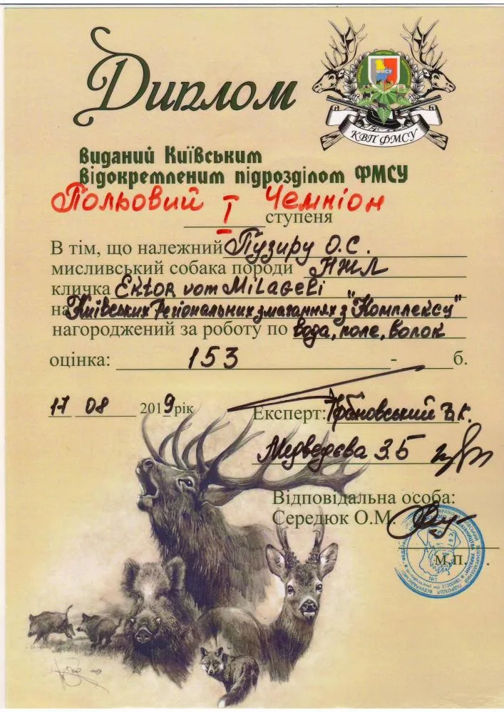 Диплом або протокол Ektor vom Milageli — документ 24